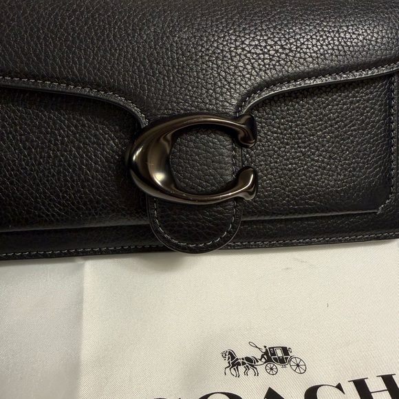 Coach Black Pebbled Leather Tabby 20 - Picture 9 of 9